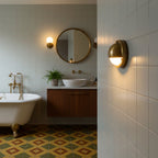 Cove | Brass Step Light, Eyelid Wall Light, Covered Porch