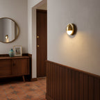 Cove | Brass Step Light, Eyelid Wall Light, Covered Porch
