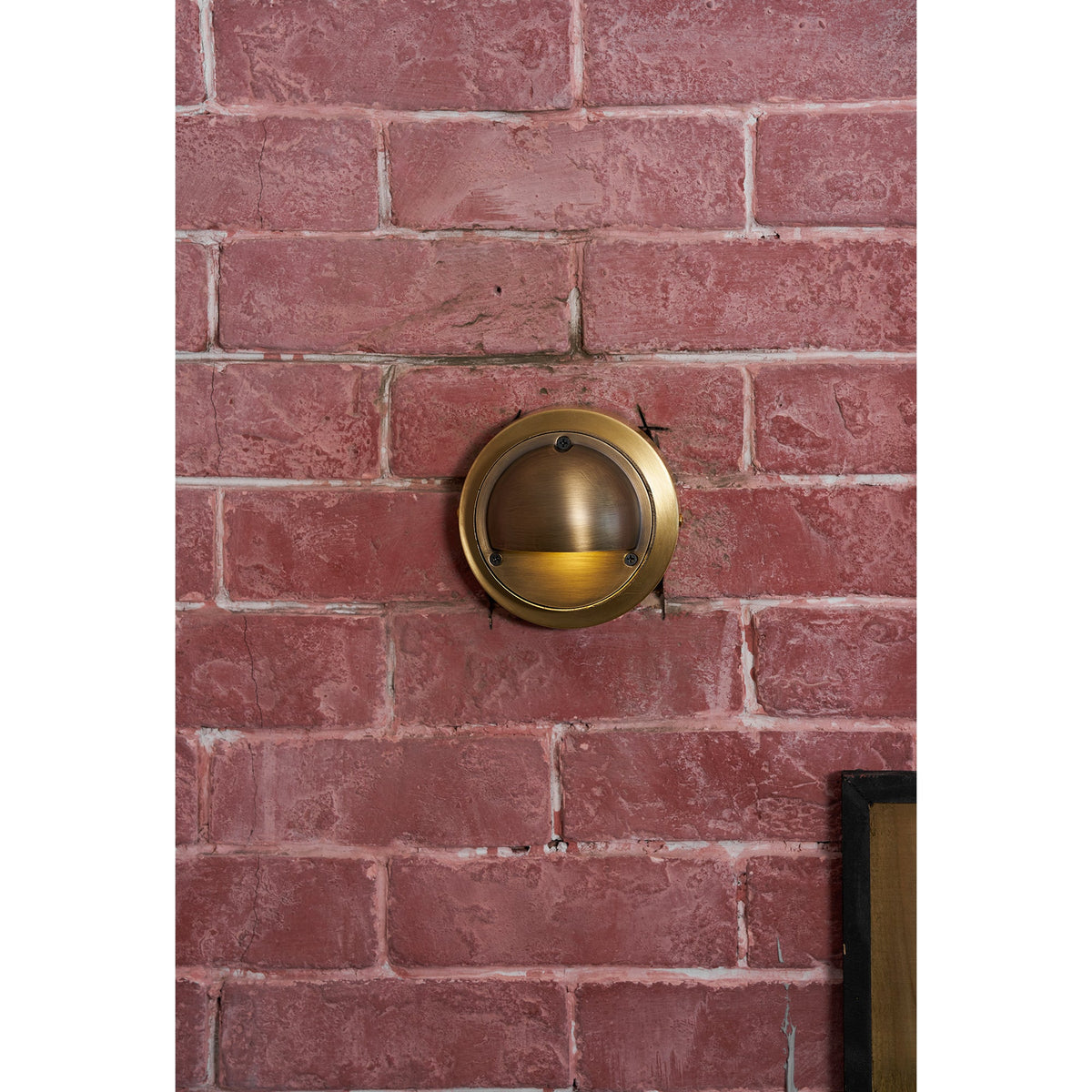 Cove | Brass Step Light, Eyelid Wall Light, Covered Porch