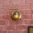 Cove | Brass Step Light, Eyelid Wall Light, Covered Porch