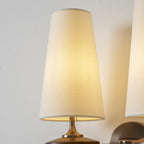 Tamsin | Walnut Wall Sconce, Fabric Shade Bedside Wall Lamp