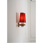 Tamsin | Walnut Wall Sconce, Fabric Shade Bedside Wall Lamp