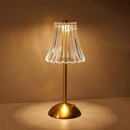 Vienna | Cordless Crystal Table Lamp, Gold Bedside and Dining Lamp