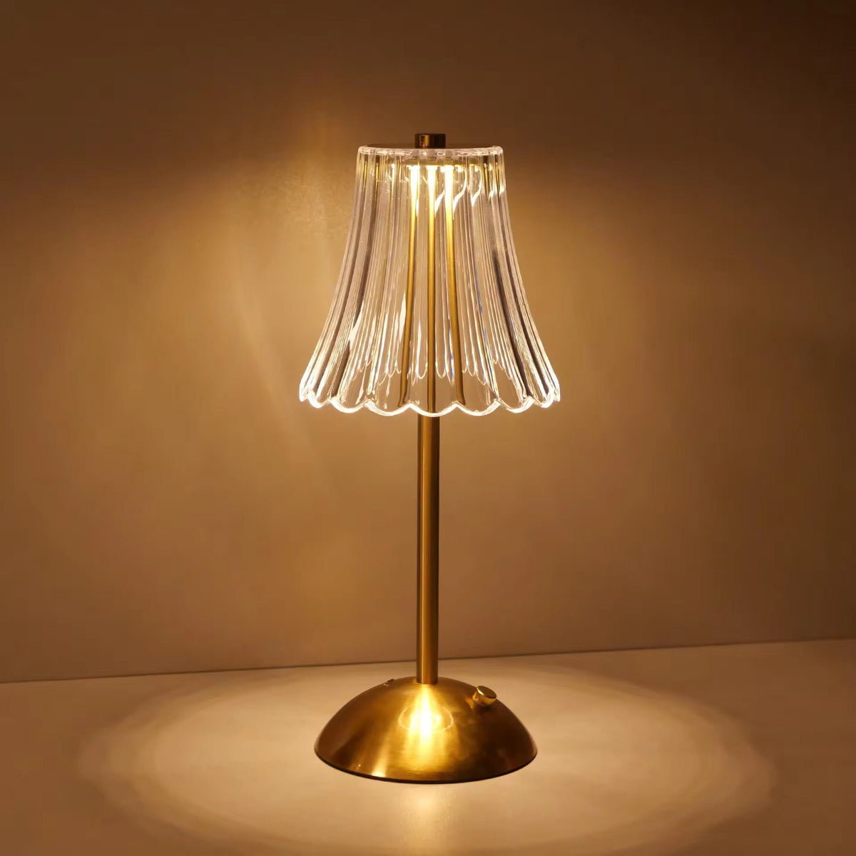 Vienna | Cordless Crystal Table Lamp, Gold Bedside and Dining Lamp