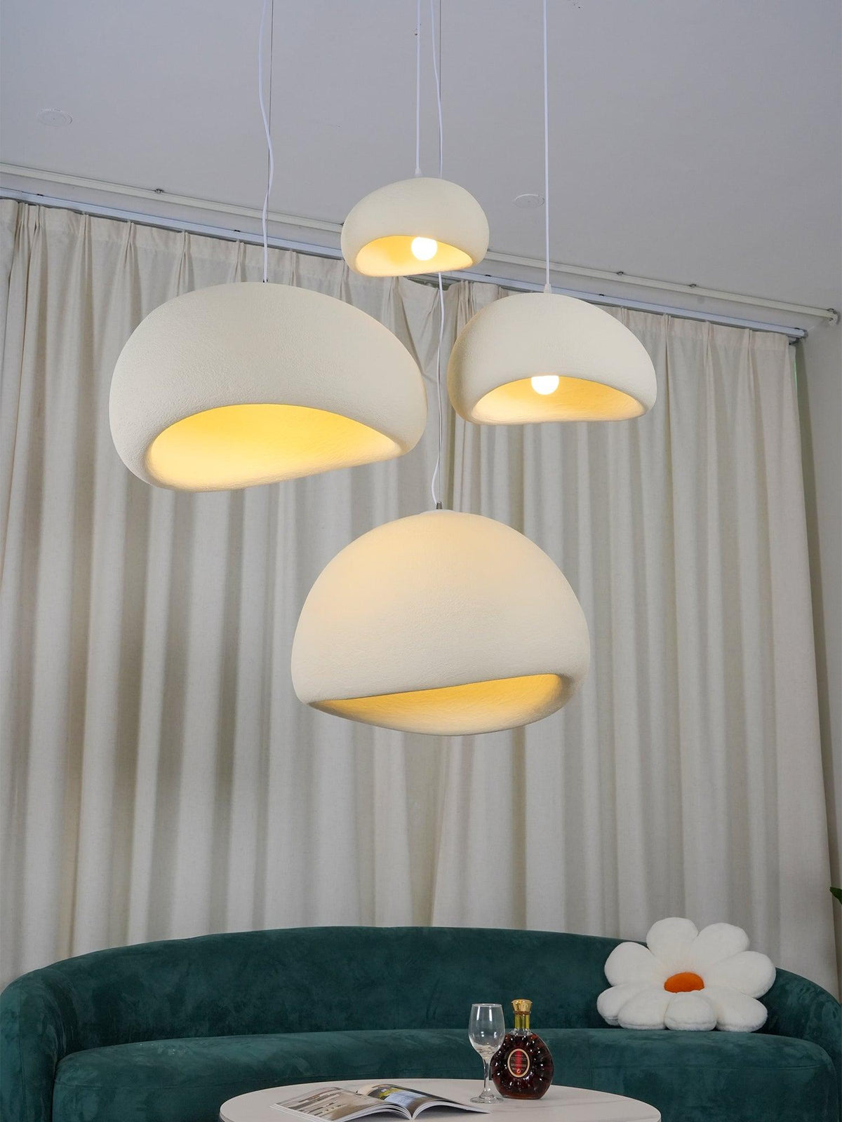 Nubia | Cloud Pendant Light, Sculptural Sphere Chandelier, Organic Hanging Lamp for Bedroom and Living Room