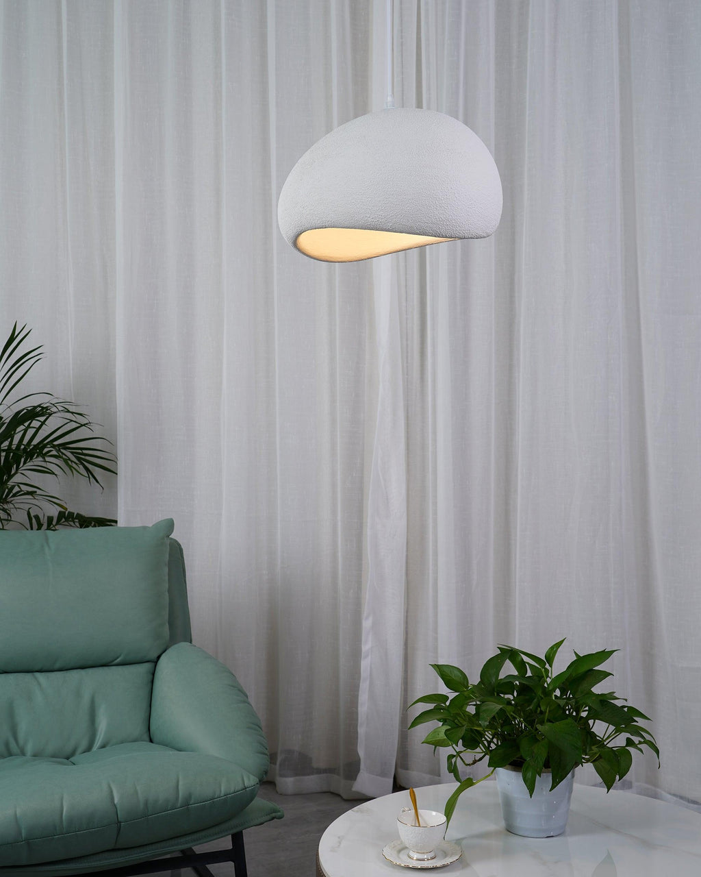 Nubia | Cloud Pendant Light, Sculptural Sphere Chandelier, Organic Hanging Lamp for Bedroom and Living Room