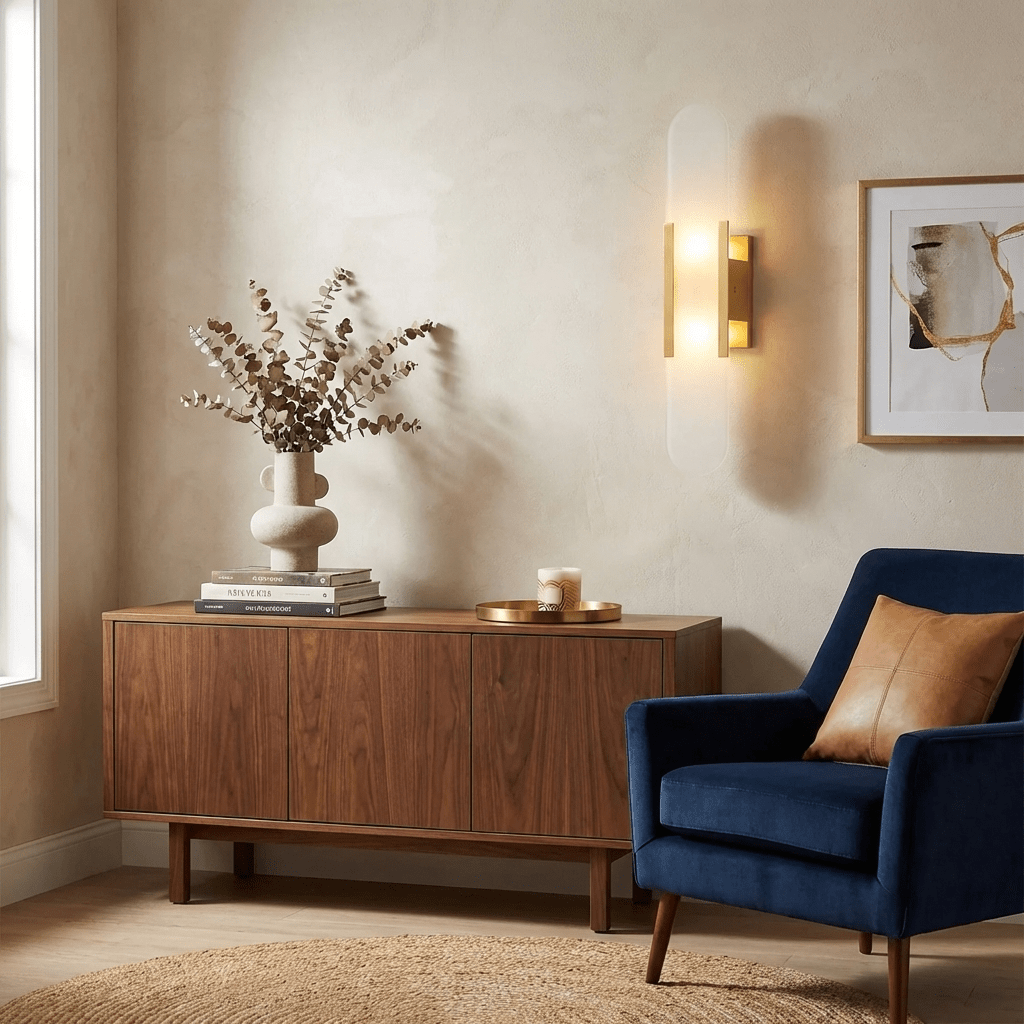 Oblong | Alabaster Wall Sconce, Natural Stone Wall Lamp, Luxury Wall Light for Bedroom and Hallway