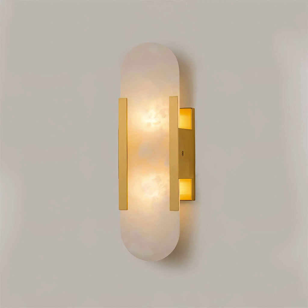 Oblong | Alabaster Wall Sconce, Natural Stone Wall Lamp, Luxury Wall Light for Bedroom and Hallway