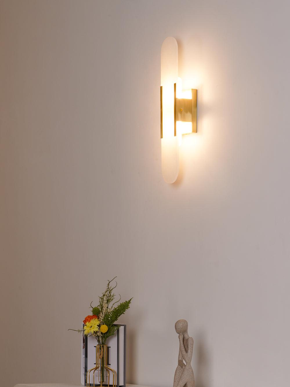 Oblong | Alabaster Wall Sconce, Natural Stone Wall Lamp, Luxury Wall Light for Bedroom and Hallway