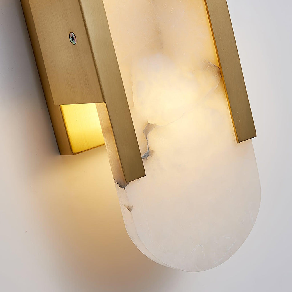 Oblong | Alabaster Wall Sconce, Natural Stone Wall Lamp, Luxury Wall Light for Bedroom and Hallway