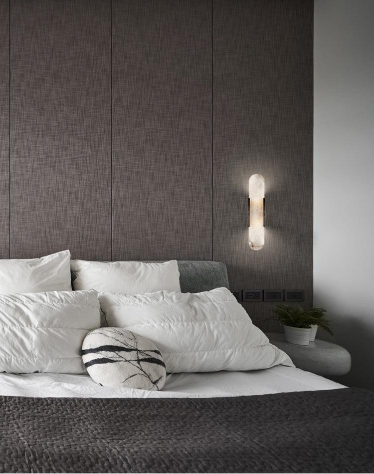 Oblong | Alabaster Wall Sconce, Natural Stone Wall Lamp, Luxury Wall Light for Bedroom and Hallway