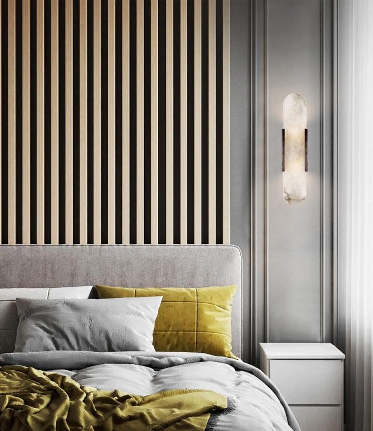 Oblong | Alabaster Wall Sconce, Natural Stone Wall Lamp, Luxury Wall Light for Bedroom and Hallway