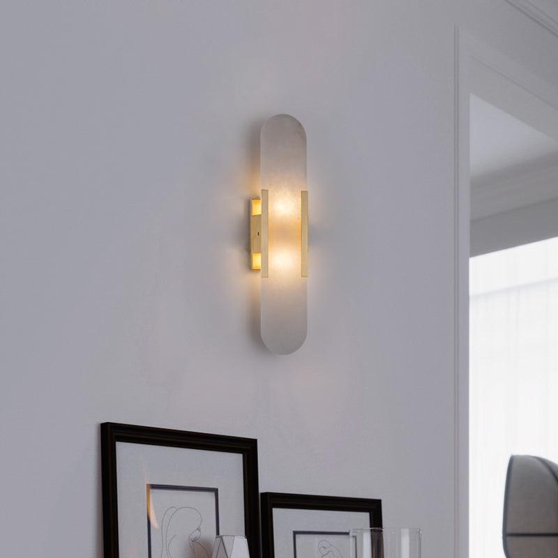 Oblong | Alabaster Wall Sconce, Natural Stone Wall Lamp, Luxury Wall Light for Bedroom and Hallway