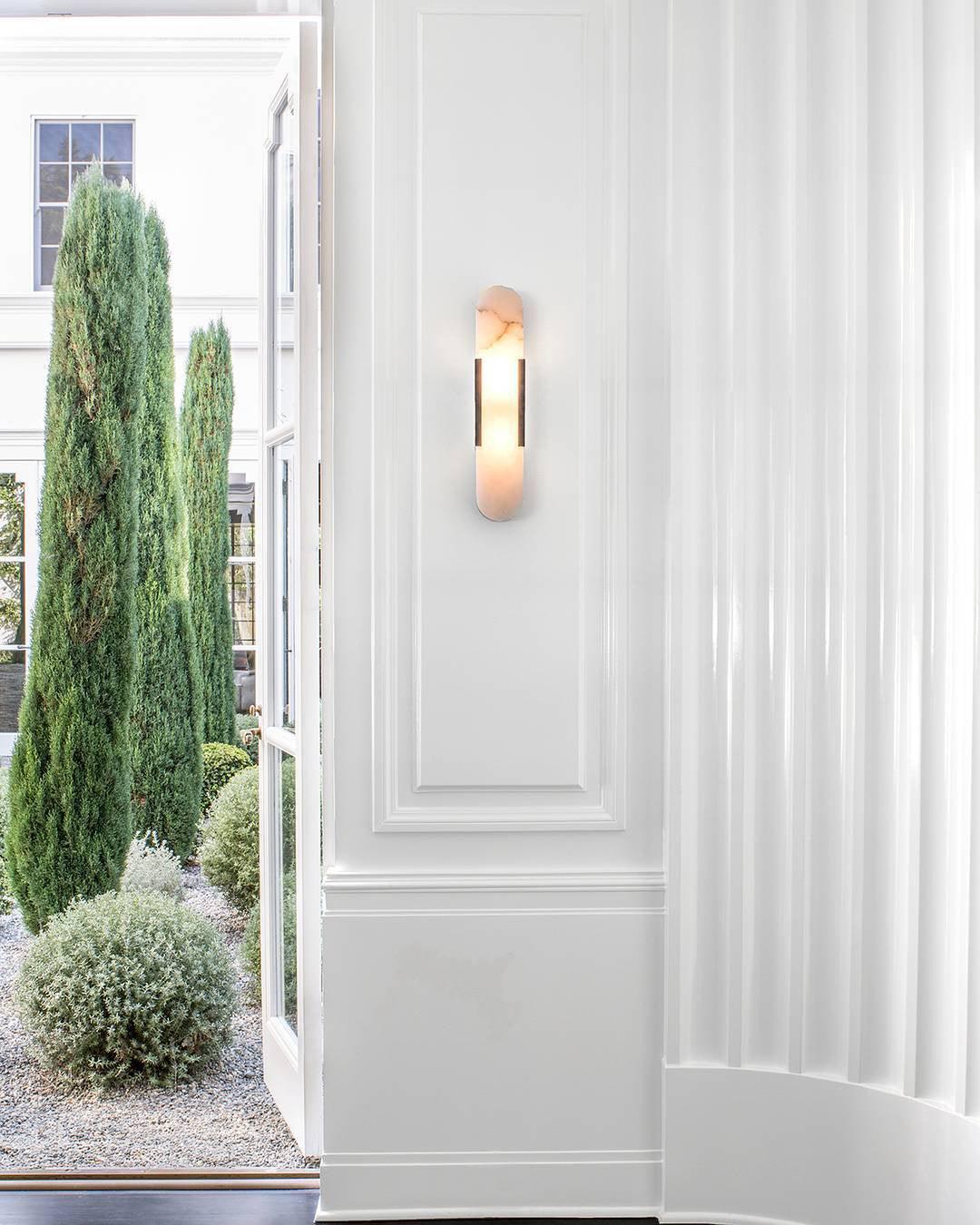 Oblong | Alabaster Wall Sconce, Natural Stone Wall Lamp, Luxury Wall Light for Bedroom and Hallway