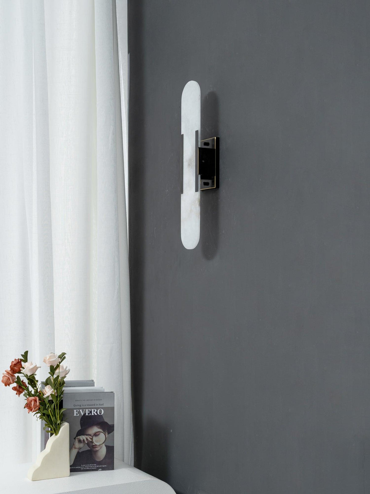 Oblong | Alabaster Wall Sconce, Natural Stone Wall Lamp, Luxury Wall Light for Bedroom and Hallway