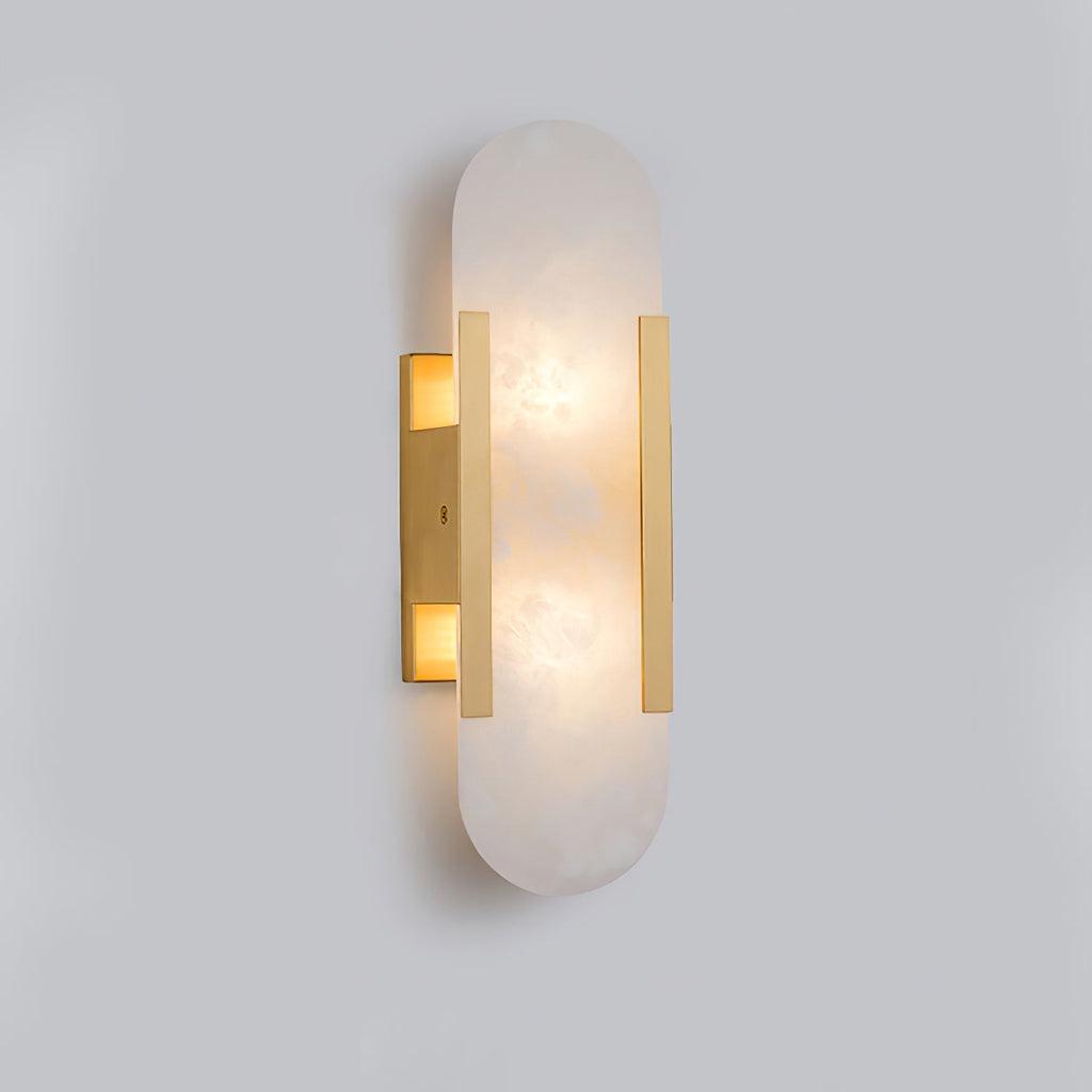 Oblong | Alabaster Wall Sconce, Natural Stone Wall Lamp, Luxury Wall Light for Bedroom and Hallway
