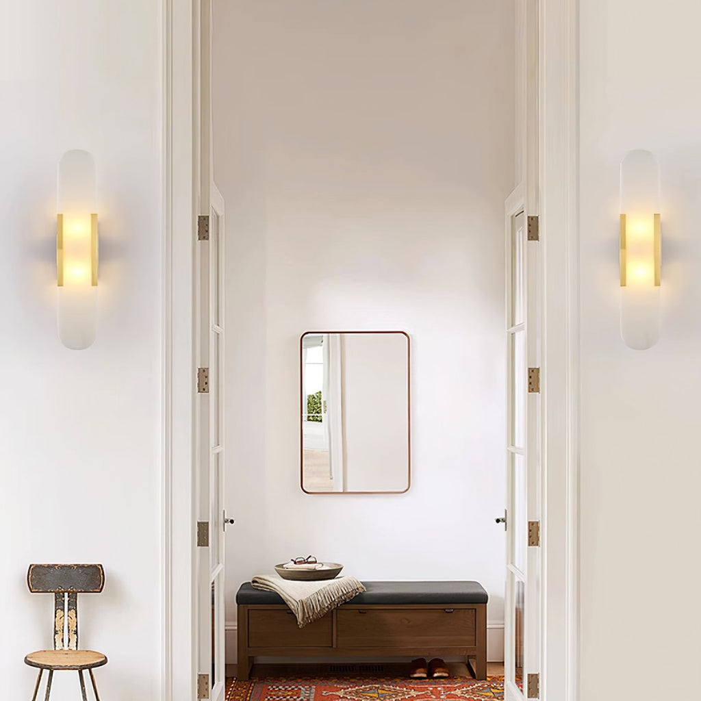 Oblong | Alabaster Wall Sconce, Natural Stone Wall Lamp, Luxury Wall Light for Bedroom and Hallway