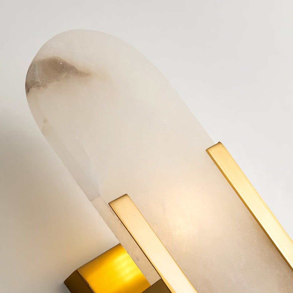 Oblong | Alabaster Wall Sconce, Natural Stone Wall Lamp, Luxury Wall Light for Bedroom and Hallway
