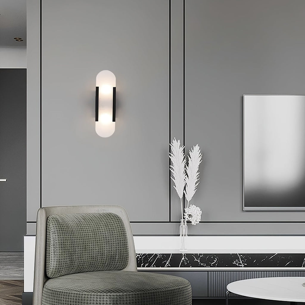 Oblong | Alabaster Wall Sconce, Natural Stone Wall Lamp, Luxury Wall Light for Bedroom and Hallway