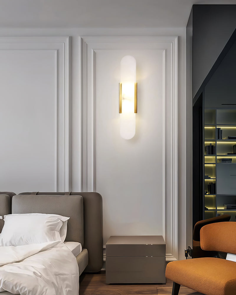 Oblong | Alabaster Wall Sconce, Natural Stone Wall Lamp, Luxury Wall Light for Bedroom and Hallway