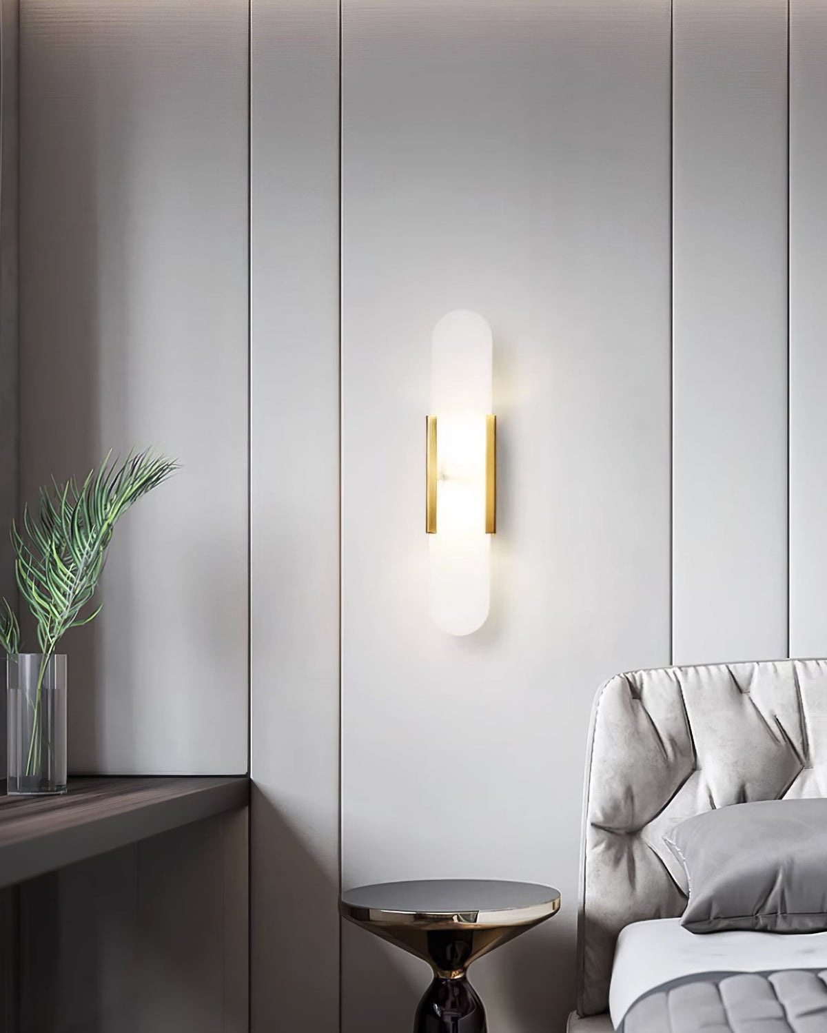 Oblong | Alabaster Wall Sconce, Natural Stone Wall Lamp, Luxury Wall Light for Bedroom and Hallway
