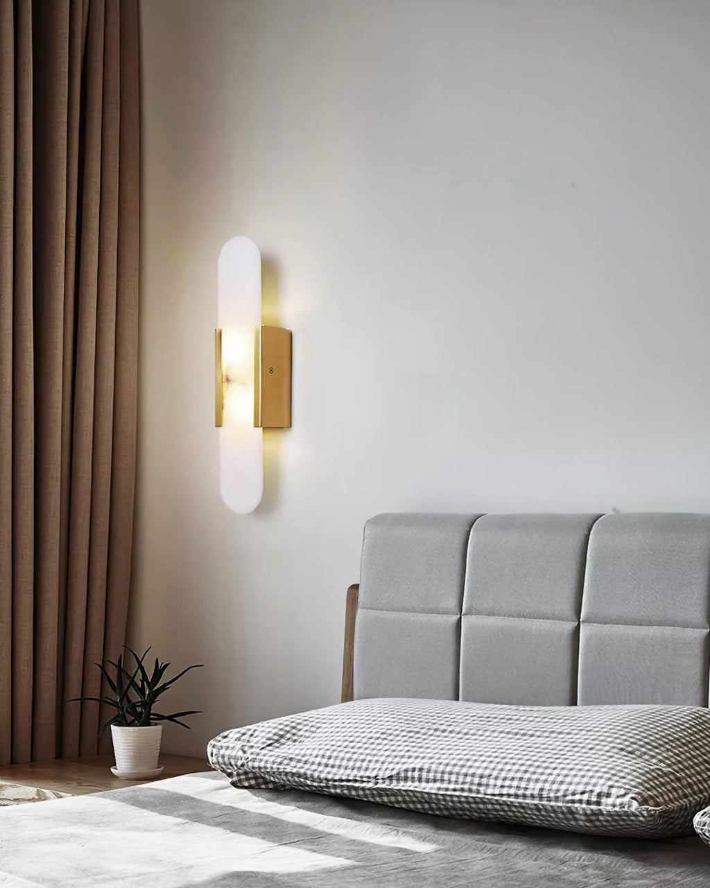 Oblong | Alabaster Wall Sconce, Natural Stone Wall Lamp, Luxury Wall Light for Bedroom and Hallway