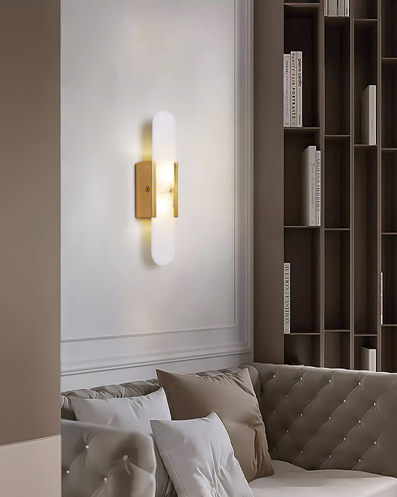 Oblong | Alabaster Wall Sconce, Natural Stone Wall Lamp, Luxury Wall Light for Bedroom and Hallway