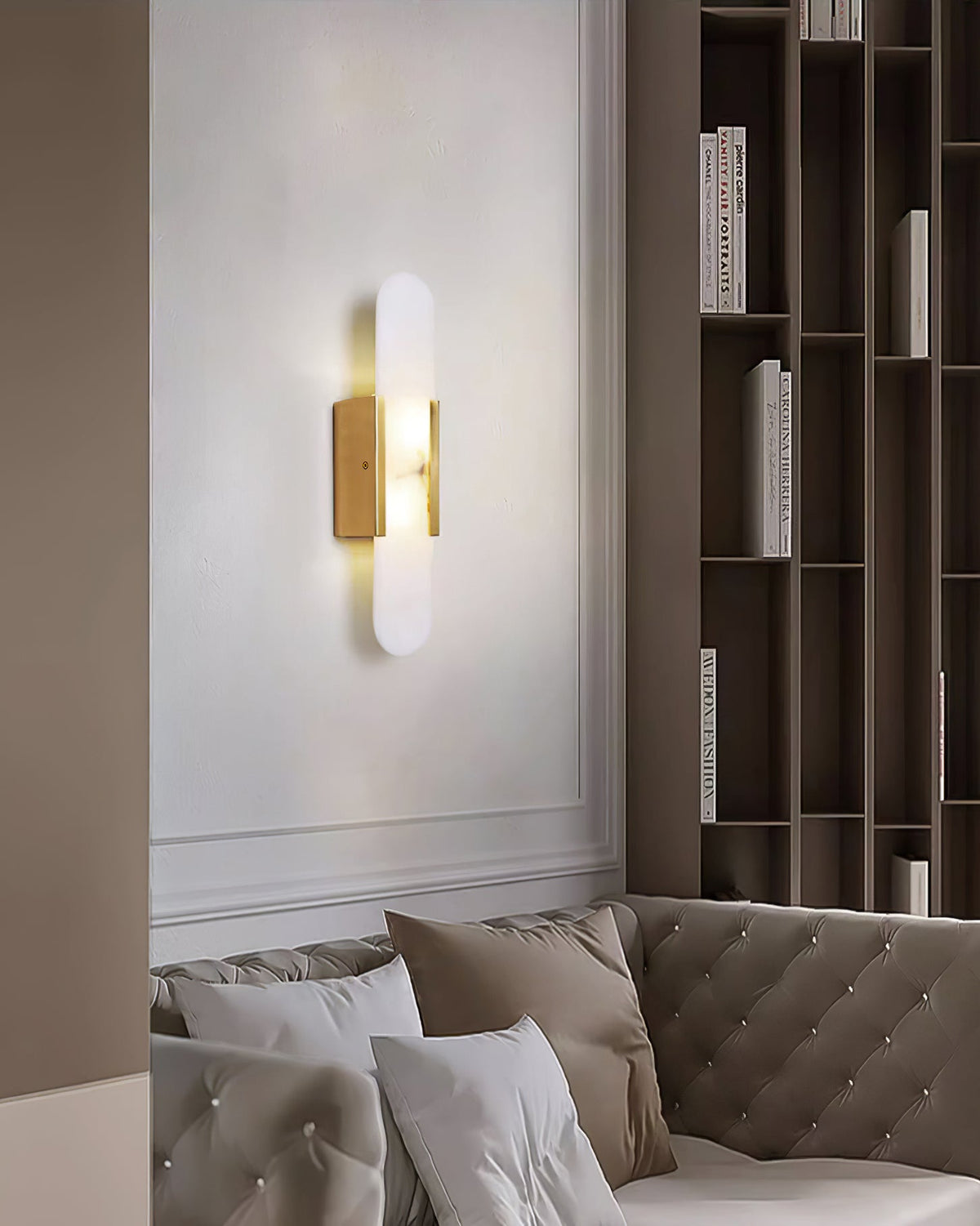 Oblong | Alabaster Wall Sconce, Natural Stone Wall Lamp, Luxury Wall Light for Bedroom and Hallway