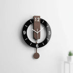 Cadence | Mid Century Pendulum Wall Clock, Silent Modern Retro Clock for Living Room and Hallway