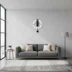 Cadence | Mid Century Pendulum Wall Clock, Silent Modern Retro Clock for Living Room and Hallway