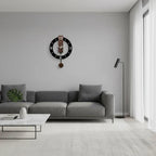Cadence | Mid Century Pendulum Wall Clock, Silent Modern Retro Clock for Living Room and Hallway