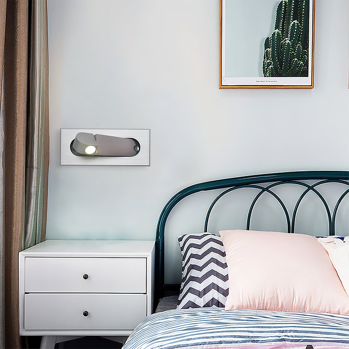 Pivot | LED Bedside Reading Light, Recessed Wall Mounted Reading Lamp, Adjustable Headboard Sconce
