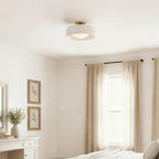 Glaze | Porcelain Semi Flush Mount Ceiling Light, Colorful Ceramic Ceiling Lamp, Modern Brass Fixture