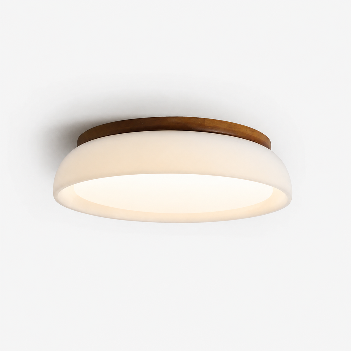 Sabi | Travertine Flush Mount Ceiling Light, Scandinavian LED Stone Ceiling Lamp, Wabi Sabi Low Profile