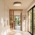 Sabi | Travertine Flush Mount Ceiling Light, Scandinavian LED Stone Ceiling Lamp, Wabi Sabi Low Profile