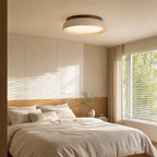 Sabi | Travertine Flush Mount Ceiling Light, Scandinavian LED Stone Ceiling Lamp, Wabi Sabi Low Profile
