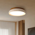 Sabi | Travertine Flush Mount Ceiling Light, Scandinavian LED Stone Ceiling Lamp, Wabi Sabi Low Profile