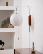Bubble Ball | Plug In Wall Sconce, Mid Century Swivel Wall Lamp, Globe Bedside Reading Light