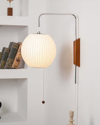 Bubble Ball | Plug In Wall Sconce, Mid Century Swivel Wall Lamp, Globe Bedside Reading Light