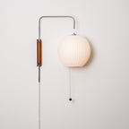 Bubble Ball | Plug In Wall Sconce, Mid Century Swivel Wall Lamp, Globe Bedside Reading Light