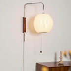 Bubble Ball | Plug In Wall Sconce, Mid Century Swivel Wall Lamp, Globe Bedside Reading Light