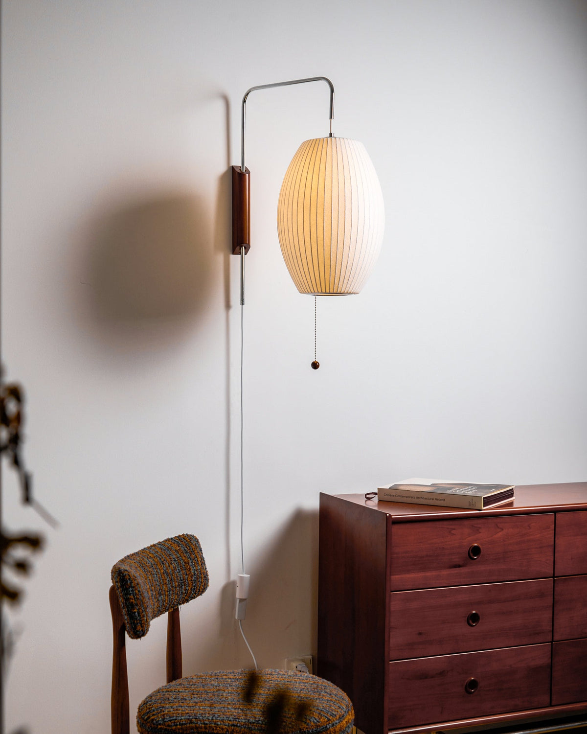 Bubble Ball | Plug In Wall Sconce, Mid Century Swivel Wall Lamp, Globe Bedside Reading Light