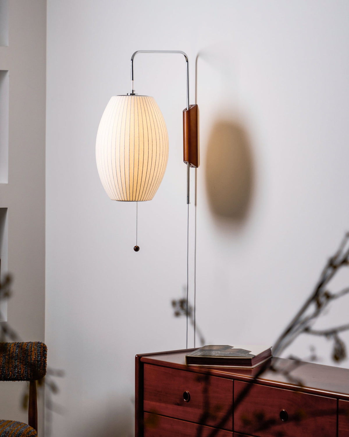 Bubble Ball | Plug In Wall Sconce, Mid Century Swivel Wall Lamp, Globe Bedside Reading Light
