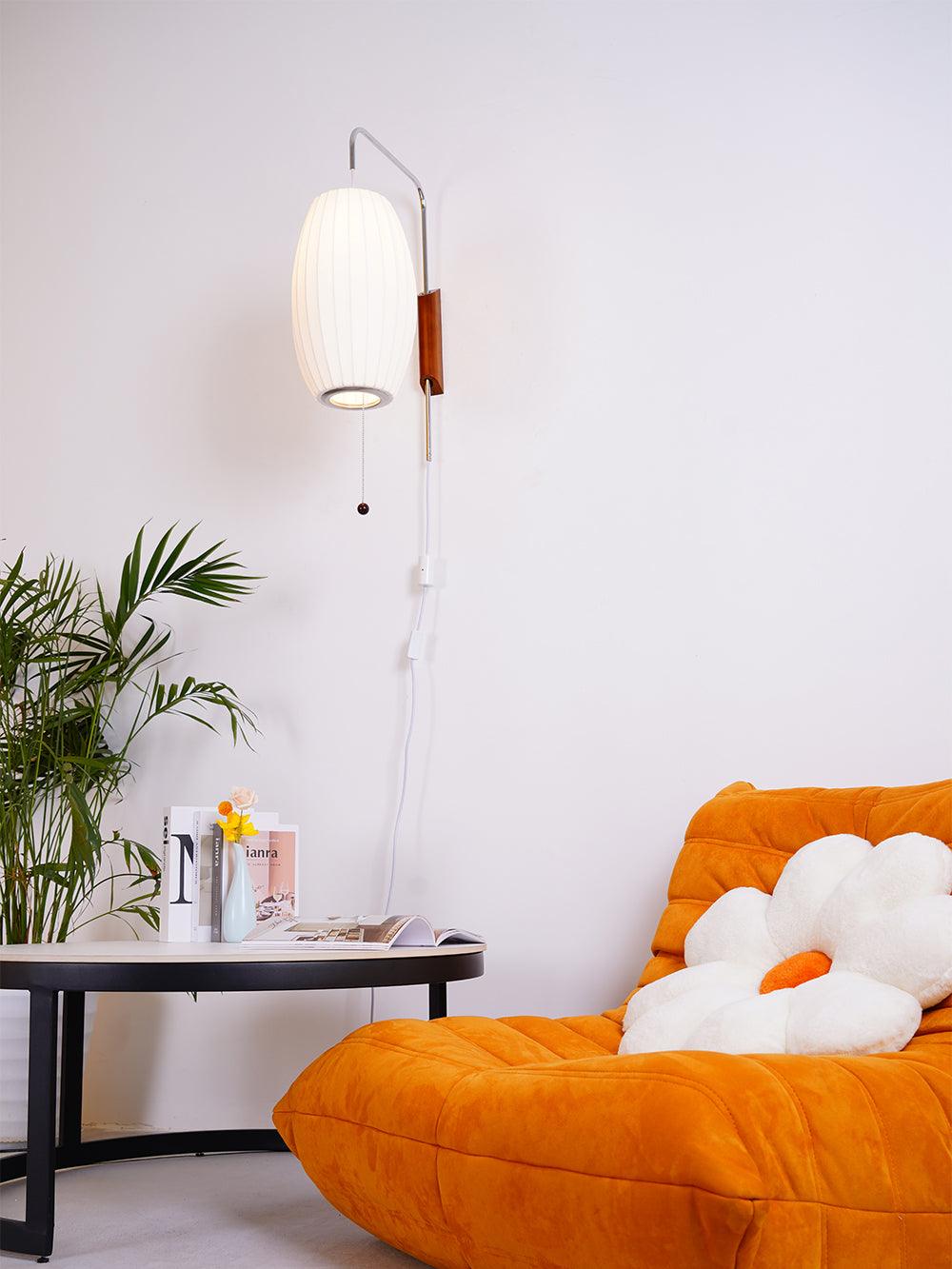 Bubble Ball | Plug In Wall Sconce, Mid Century Swivel Wall Lamp, Globe Bedside Reading Light