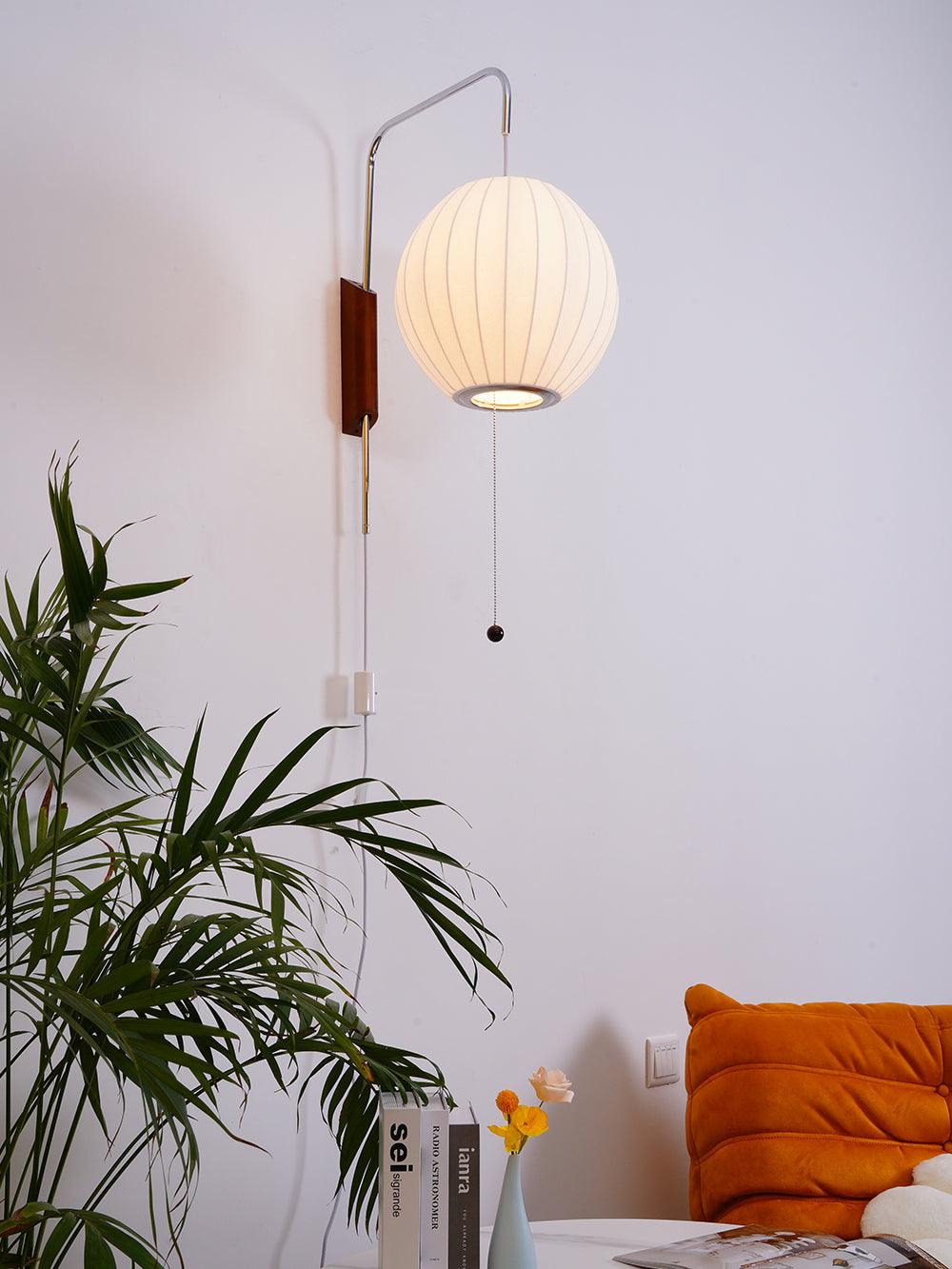 Bubble Ball | Plug In Wall Sconce, Mid Century Swivel Wall Lamp, Globe Bedside Reading Light
