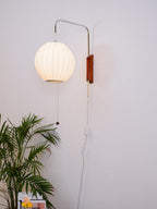 Bubble Ball | Plug In Wall Sconce, Mid Century Swivel Wall Lamp, Globe Bedside Reading Light
