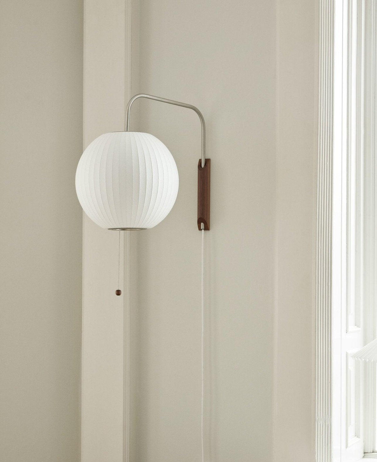 Bubble Ball | Plug In Wall Sconce, Mid Century Swivel Wall Lamp, Globe Bedside Reading Light