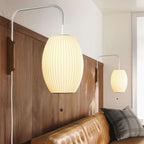 Bubble Ball | Plug In Wall Sconce, Mid Century Swivel Wall Lamp, Globe Bedside Reading Light
