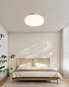 Maga | Modern Flush Mount Ceiling Light, White Pebble LED Ceiling Lamp for Bedroom and Hallway