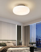 Maga | Modern Flush Mount Ceiling Light, White Pebble LED Ceiling Lamp for Bedroom and Hallway